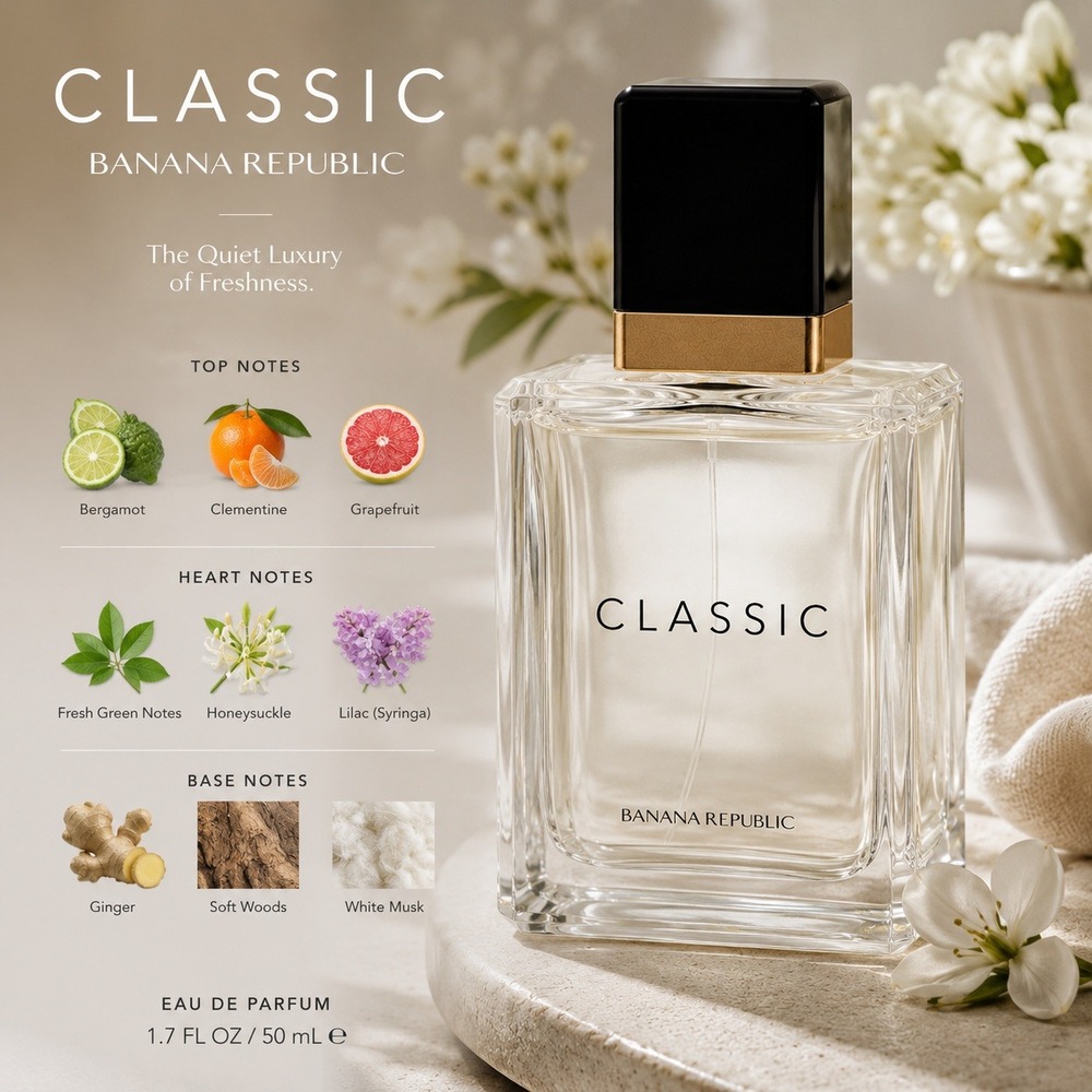 Banana Republic Classic Eau de Parfum 3.4 oz 100 ml Unisex Fragrance Spray - Picture 2 of 3